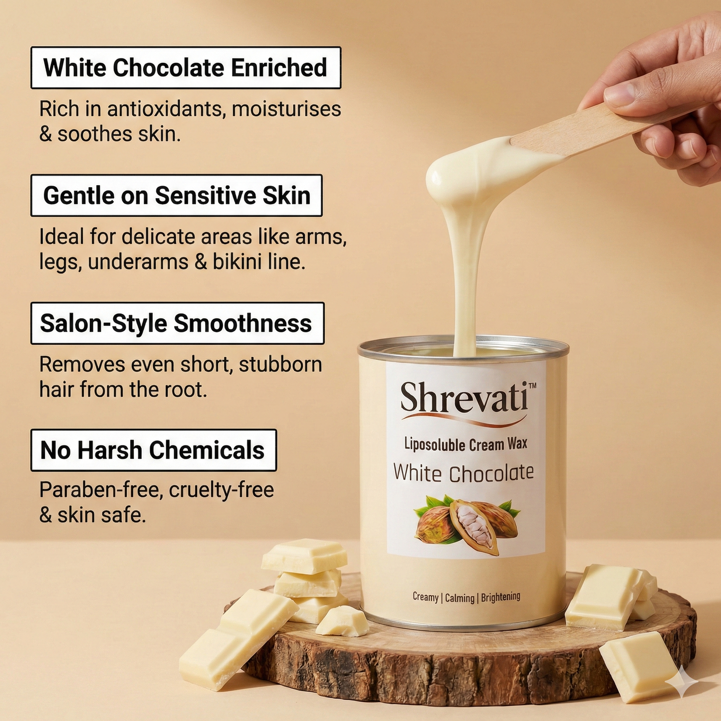 Shrevati Professional Liposoluble Cream Wax – 800g