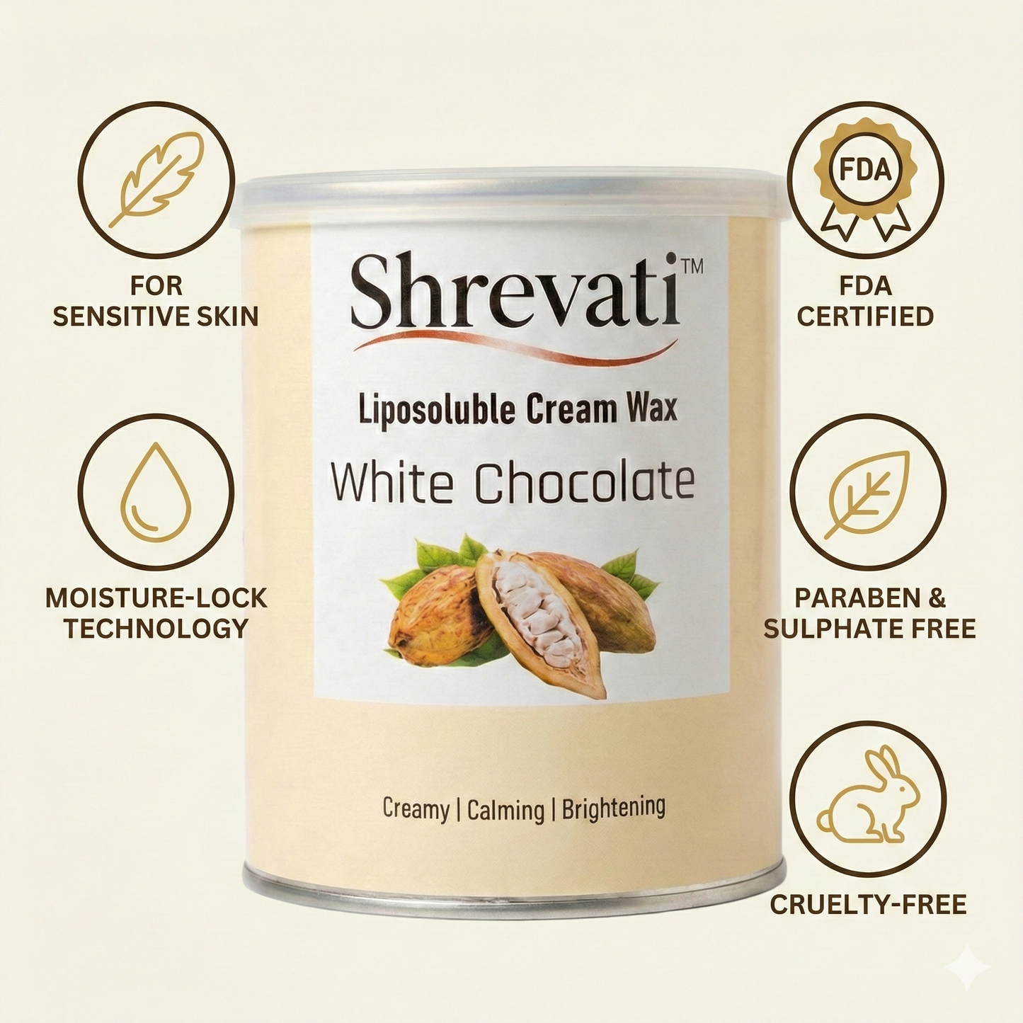Shrevati Professional Liposoluble Cream Wax – 800g